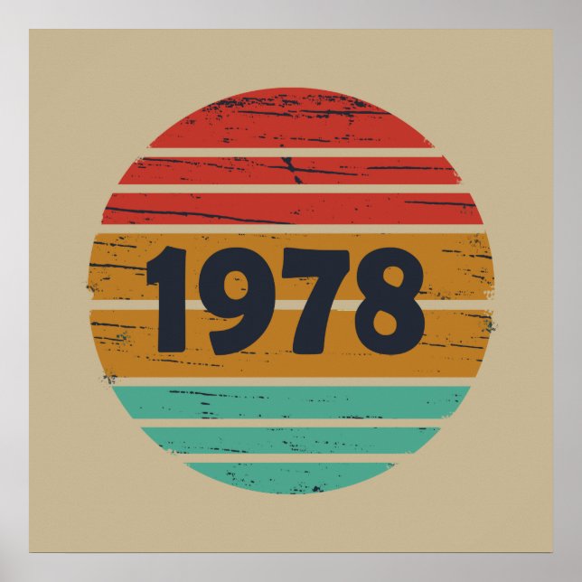 Geboren 1978 Vintager Geburtstag Poster (Vorne)