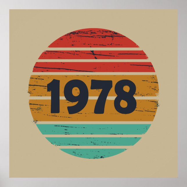 Geboren 1978 Vintager Geburtstag Poster (Vorne)