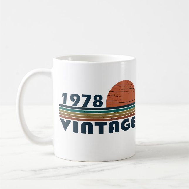 Geboren 1978 Vintages Geburtstagsgeschenk Kaffeetasse (Links)