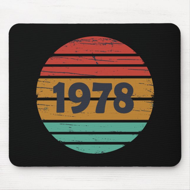 Geboren 1978 Vintages Geburtstagsgeschenk Mousepad (Vorne)