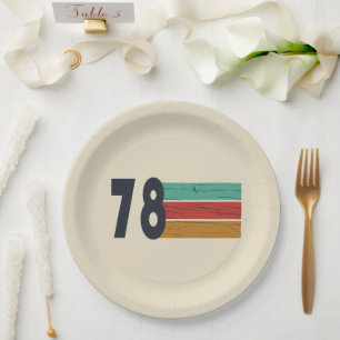 Geboren 1978 Vintages Geburtstagsgeschenk Pappteller