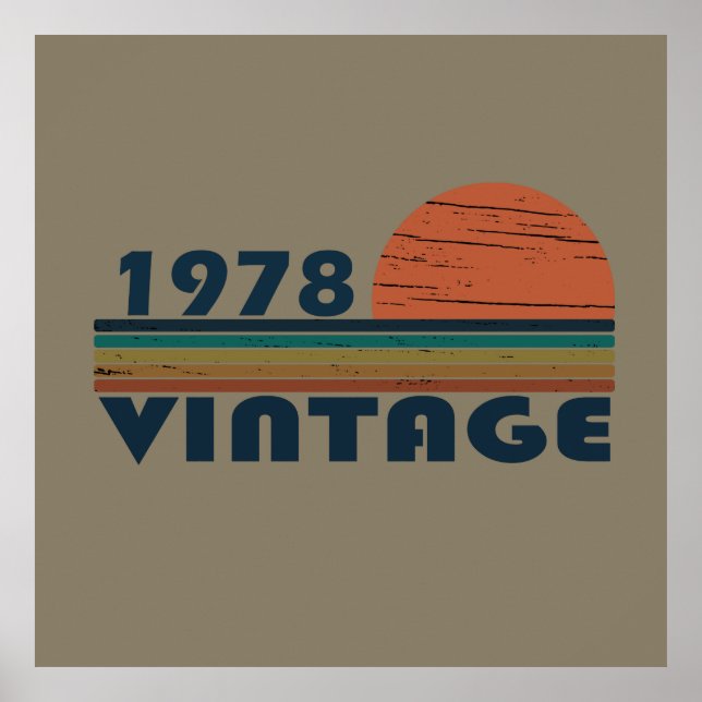 Geboren 1978 Vintages Geburtstagsgeschenk Poster (Vorne)