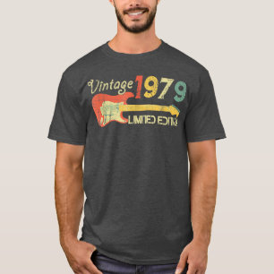Geboren 1979-Akustikgitarre Bass Gitarre Bi T-Shirt
