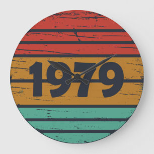 Geboren 1979 Vintage Geburtstagsgeschenke Große Wanduhr