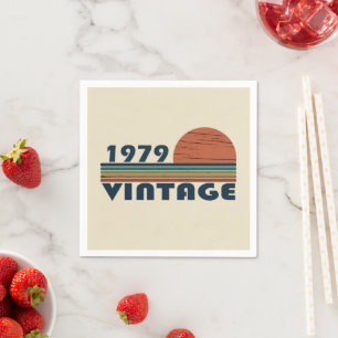 Geboren 1979 Vintage Geburtstagsparty Serviette