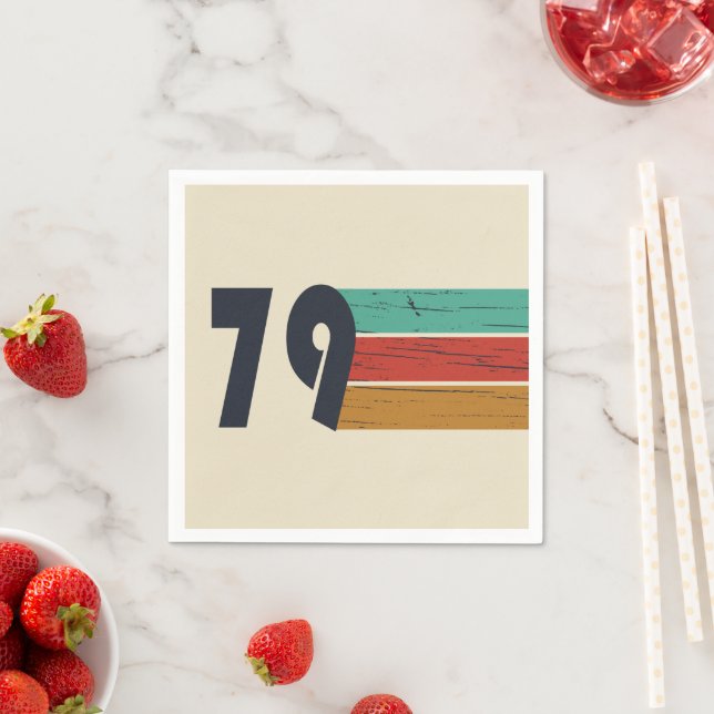 Geboren 1979 Vintager Geburtstag Serviette (Beispiel)