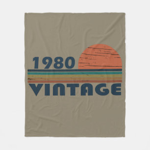 Geboren 1980 Vintage Geburtstagsgeschenke Fleecedecke