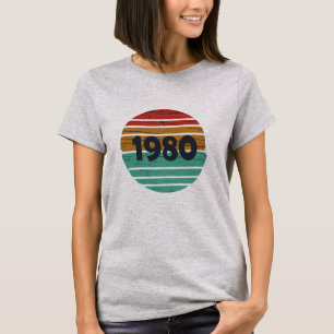 Geboren 1980 Vintage Geburtstagsgeschenke T-Shirt