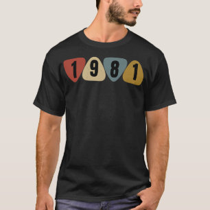Geboren 1981 Geburtstag des Gitarrist Plektrum Mus T-Shirt