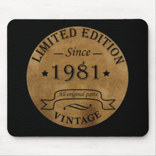 Geboren 1981 Vintager Geburtstag Mousepad