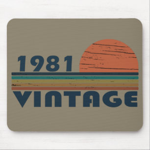 Geboren 1981 Vintager Geburtstag Mousepad