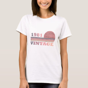 geboren 1981 Vintages Geburtstagsgeschenk T-Shirt