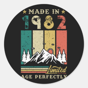 Geboren 1982 Geburtstag Runder Aufkleber