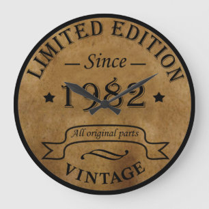 Geboren 1982 Vintager Geburtstag Große Wanduhr