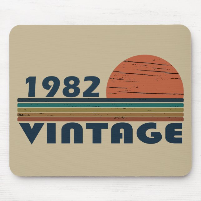 Geboren 1982 Vintager Geburtstag Mousepad (Vorne)