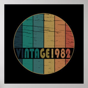 Geboren 1982 Vintager Geburtstag Poster