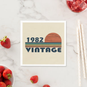Geboren 1982 Vintager Geburtstag Serviette