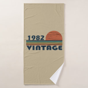 Geboren 1982 Vintages Geburtstagsgeschenk Badehandtuch