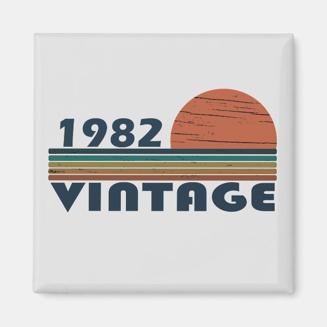 Geboren 1982 Vintages Geburtstagsgeschenk Magnet (Vorne)