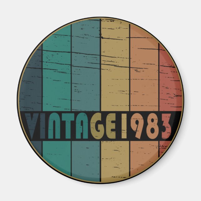Geboren 1983 Vintager Geburtstag Magnet (Vorne)