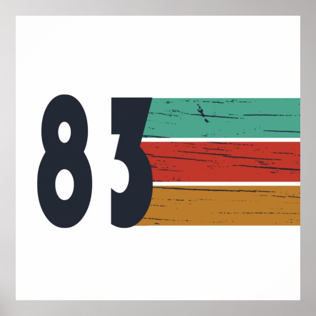Geboren 1983 Vintager Geburtstag Poster (Vorne)