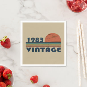 Geboren 1983 Vintager Geburtstag Serviette