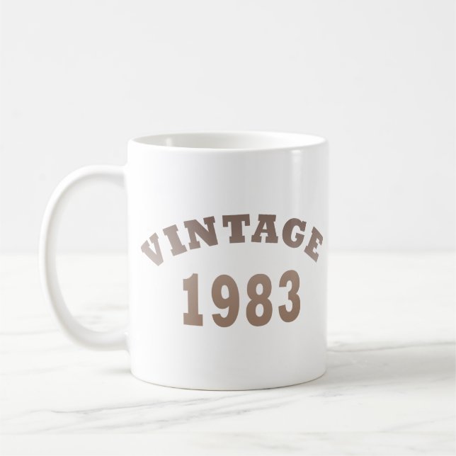Geboren 1983 Vintages Geburtstagsgeschenk Kaffeetasse (Links)