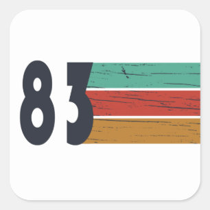 Geboren 1983 Vintages Geburtstagsgeschenk Quadratischer Aufkleber