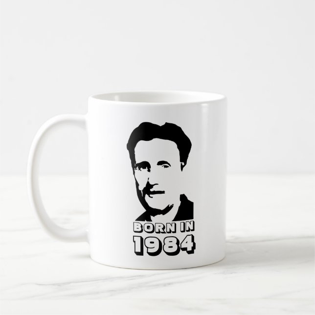 Geboren 1984 (George Orwell) Kaffeetasse (Links)