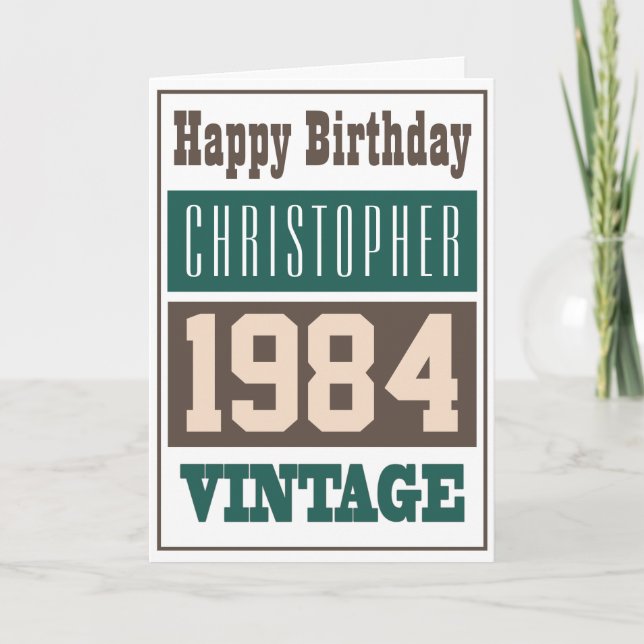 Geboren 1984 Grußkarte Karte (Vorderseite)