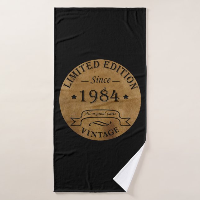 Geboren 1984 Vintager Geburtstag Badehandtuch (Badehandtuch)