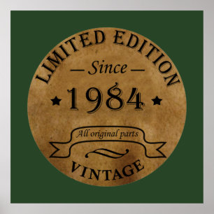 geboren 1984 Vintager Geburtstag Poster