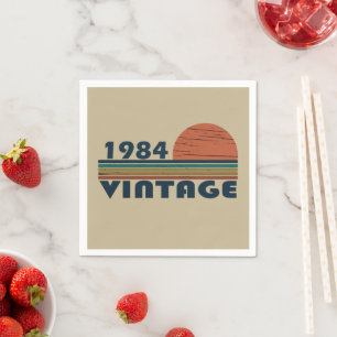 geboren 1984 Vintager Geburtstag Serviette