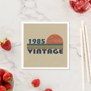 geboren 1985 Vintag 40. Geburtstag Serviette