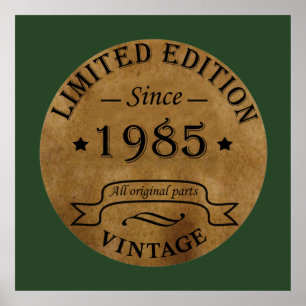 geboren 1985 Vintager Geburtstag Poster