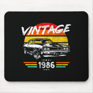 Geboren 1986 40. Geburtstag Vintage-Muscle-Car-Vät Mousepad