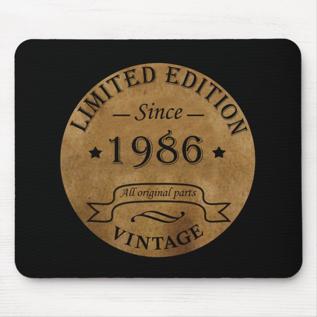 geboren 1986 Vintager Geburtstag Mousepad (Vorne)