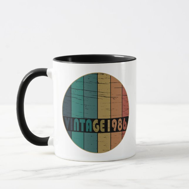 geboren 1986 Vintager Geburtstag Tasse (Links)