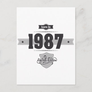 Geboren 1987 (Dark&Lightgrey) Postkarte