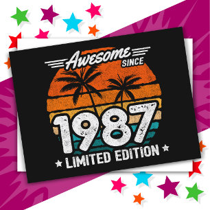 Geboren 1987 Limited Edition Retro Phantastisch se Postkarte