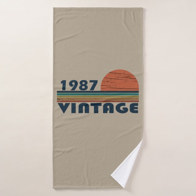 geboren 1987 Vintage Geburtstagsgeschenke Badehandtuch (Badehandtuch)