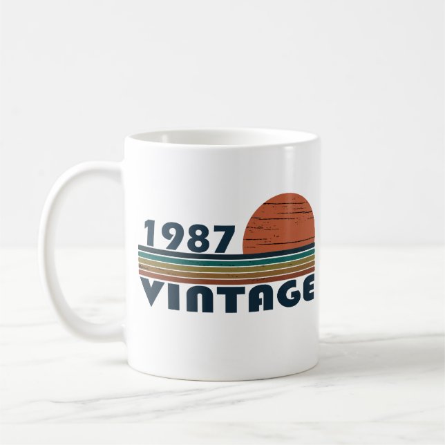 geboren 1987 Vintage Geburtstagsgeschenke Kaffeetasse (Links)