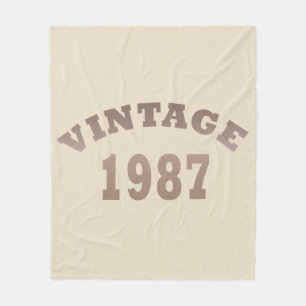 geboren 1987 Vintager Geburtstag Fleecedecke