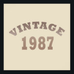 geboren 1987 Vintager Geburtstag Poster<br><div class="desc">Mit diesem originellen und modernen Grafikdesign von 1987 mit phantastischen Schriftart- und Typografie-Schriftzeichen kann man dem Kleiderschrank etwas Originalität hinzufügen. Es ist eine großartige Geschenkidee für Männer, Frauen, Ehemann, Ehefrau und einen Freund, der dieses einmalige Kunstwerk Liebe geben wird. Das beste und lustigste Urlaubsprojekt für Ihr Party zum Geburtstag. Wenn...</div>