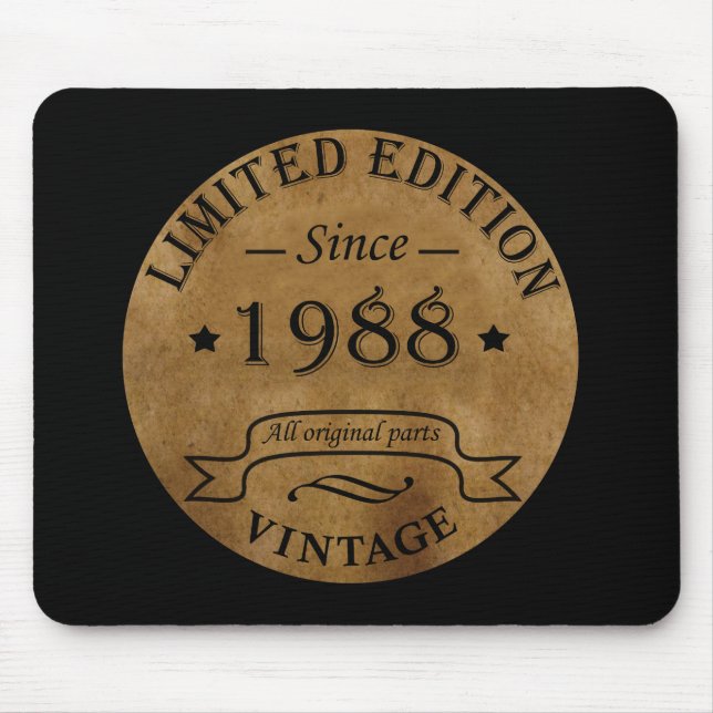 geboren 1988 Vintager Geburtstag Mousepad (Vorne)