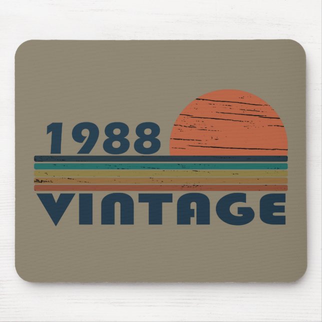 geboren 1988 Vintager Geburtstag Mousepad (Vorne)