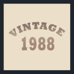 geboren 1988 Vintager Geburtstag Poster<br><div class="desc">Mit diesem originellen und modernen Grafikdesign von 1988 mit phantastischen Schriftart- und Typografie-Schriftzeichen kann man dem Kleiderschrank etwas Originalität hinzufügen. Es ist eine großartige Geschenkidee für Männer, Frauen, Ehemann, Ehefrau und einen Freund, der dieses einmalige Kunstwerk Liebe geben wird. Das beste und lustigste Urlaubsprojekt für Ihr Party zum Geburtstag. Wenn...</div>
