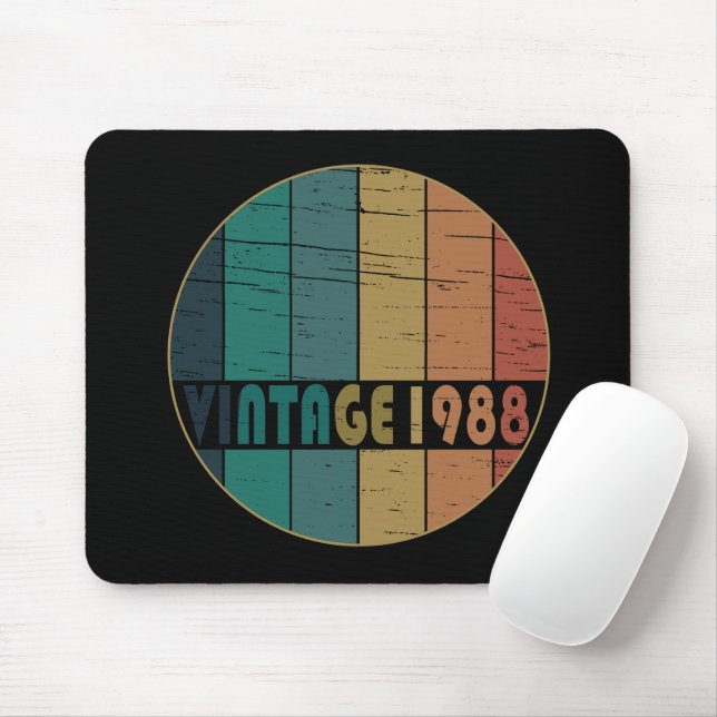 Geboren 1988 Vintages Geburtstagsgeschenk Mousepad (Mit Mouse)