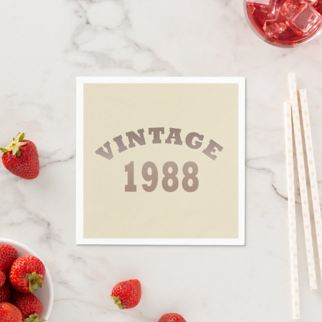 geboren 1988 Vintages Geburtstagsgeschenk Serviette (Beispiel)