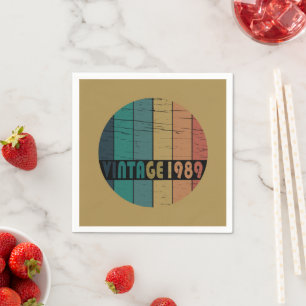 Geboren 1989 Vintage Geburtstagsparty Serviette